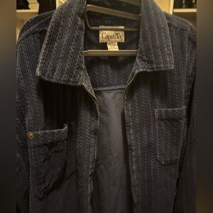 capistrano 100% Cotton Men’s Zip Up Collared Jacket Pockets Size 14/16 Vintage